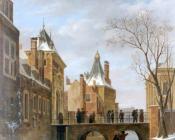 巴斯勒莫斯 约翰内斯 范 霍夫 : Schaatsers bij de Grenadierspoort in Den Haag